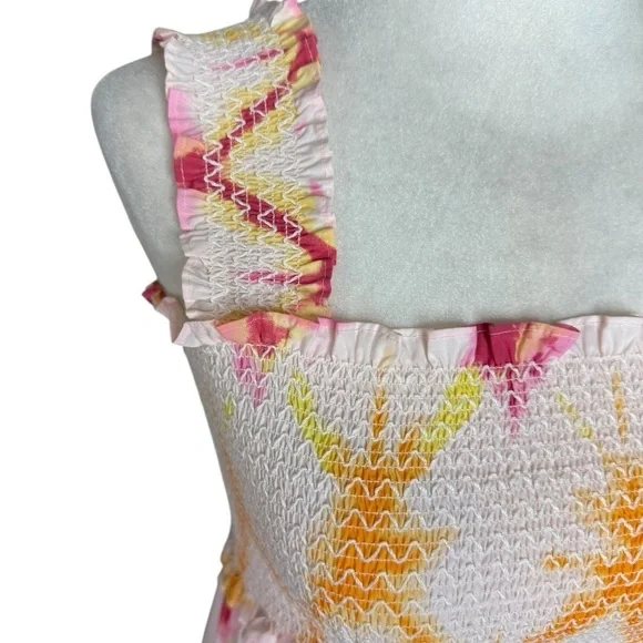 Rails Rumi Diamond Tie-Dye Smocked Midi Dress Size Small petite - Picture 4 of 15